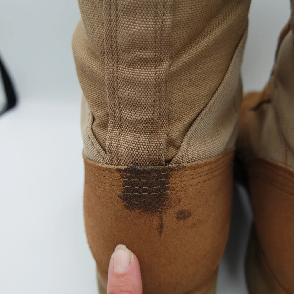 US ARMY 90s Desert Tan Hot Weather Combat Boots Vibram Suede Leather Mens 11